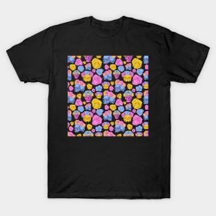 Colourful Skull Design with Beautiful Flowers T-Shirt